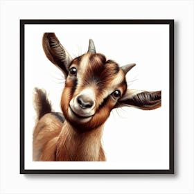 Cute Goat Art Print