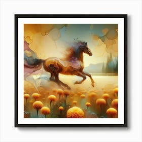 Horse In The Meadow 1 Art Print