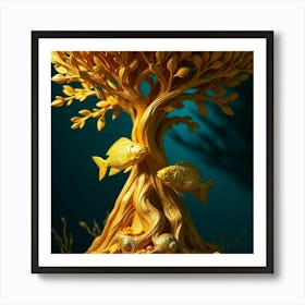 Goldfish Tree Art Print