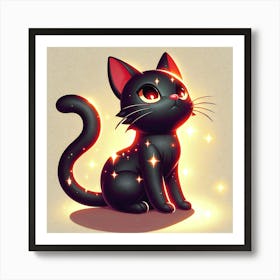 Feline Cat Creative Artwork Illustration 133 Art Print