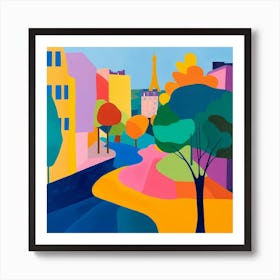 Abstract Park Collection Parc De Belleville Paris France 1 Art Print