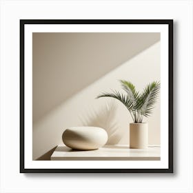 Plant And A Vase Art Print