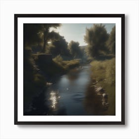 River In The Woods 21 Art Print