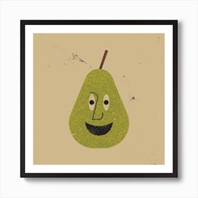 Happy Pear Square Art Print