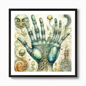 Surreal hand Art Print