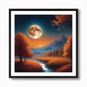 Harvest Moon Dreamscape 1 Art Print