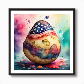 Tie-dyed Tater of Freedom Poster