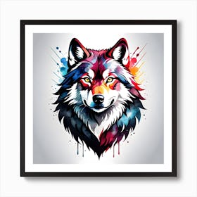 Wolf Head 2 Art Print