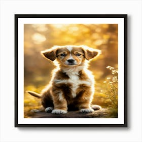 Puppy In The Woods Art Print