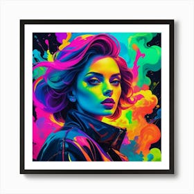 Girl In The Rainbow Art Print