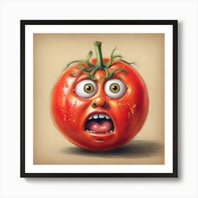 Tomato Face 1 Art Print