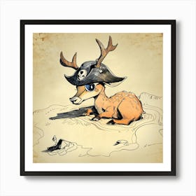 Pirate Deer 1 Art Print