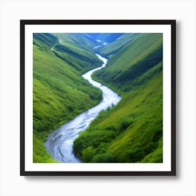 Winding Stream Art Print