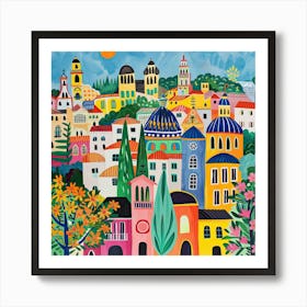 Kids Travel Illustration Madrid 2 Art Print