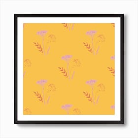 Pink Yarrow On Sunshine Art Print