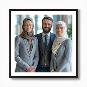 Happy Business People In Office Art Print