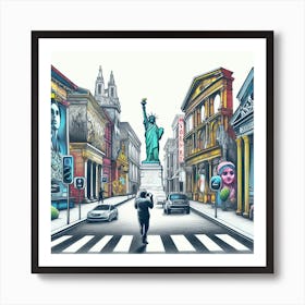 Street Art Style Pencil 1 Art Print