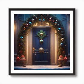 Christmas Decoration On Home Door Epic Royal Background Big Royal Uncropped Crown Royal Jewelry (9) Art Print