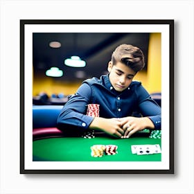 Poker table Art Print