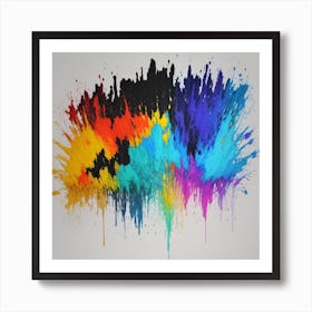 Paint Splatter Art Print