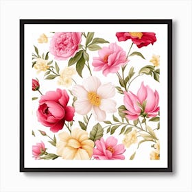 Floral Wallpaper Art Print