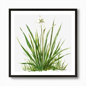 Watercolor-Spring-Grass-Clipart.4 Art Print