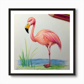 Flamingo 77 Art Print