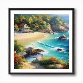 Beach House 2 Art Print