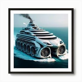 Futuristic Cruise Ship Art Print