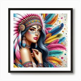 Indian Woman Art Print