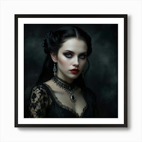 Gothic Beauty 1 Art Print