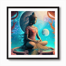 Siren Goddess Buddha Art Print