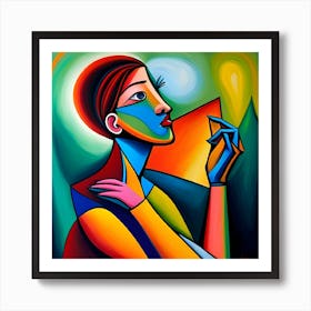 The thinking woman Art Print