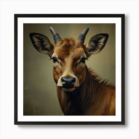 Portrait Of A Deer Art Print