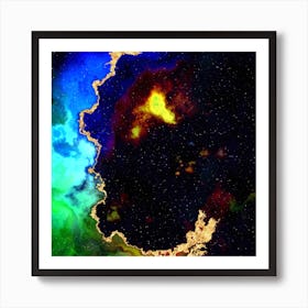 100 Nebulas in Space with Stars Abstract n.103 Art Print