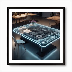 Futuristic Table Art Print