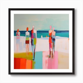 Summer Vibes Color Block Modern Beach Art 4 Art Print