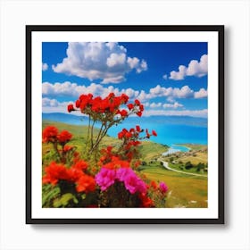 Flowers In The Mountains Art Print