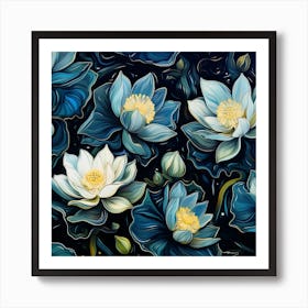 Lotus Flowers Art Print