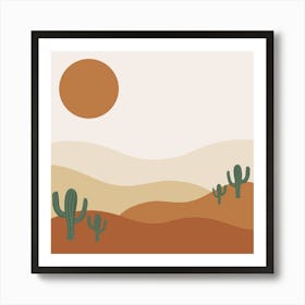 Desert Landscape. Art Print