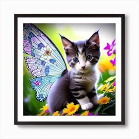 Fairy Kitten Art Print