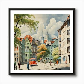 Switzerland Street Scene 3 Art Print