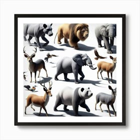 Wild Animals Art Print