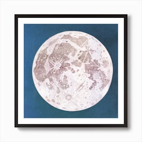 Full Moon Square Art Print