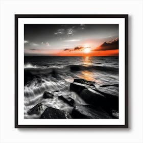 Sunset At The Beach 528 Poster