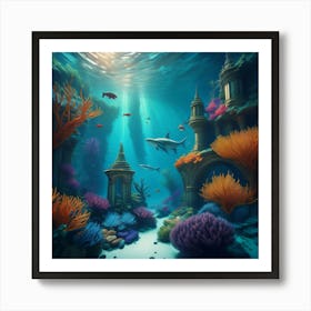 Underwater Castle 2 Art Print