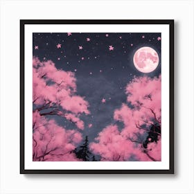 Pink Cherry Blossoms2 Art Print