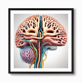 Human Brain Anatomy Art Print