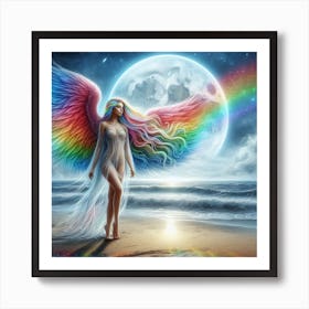 Rainbow Angel 7 Art Print