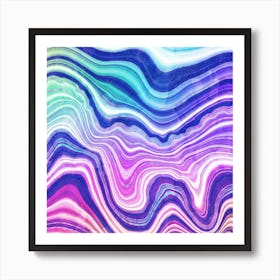 Neon Agate Texture 01 Art Print